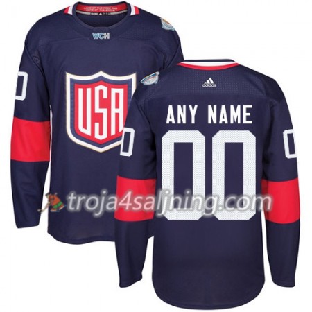 USA tröja Customized World Cup i ishockey 2016 Blå Premier - NHL Tröjor Herr USA tröja Customized World Cup i ishockey 2016 Blå Premier - NHL Tröjor Herr
